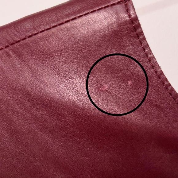 Banana Republic Monogram Leather Cocoon Dress Burgundy Size 8 - Picture 10 of 10